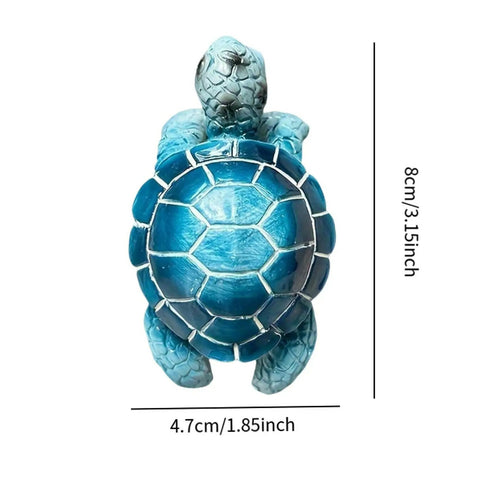 Hanging Planter with Sea Turtle Sculpture for Outdoor Planter Display -green